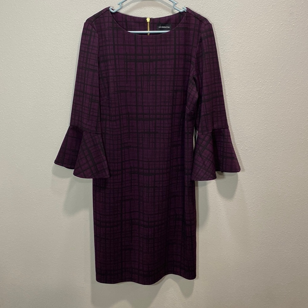Liz Claiborne career‎ dress  burgandy black